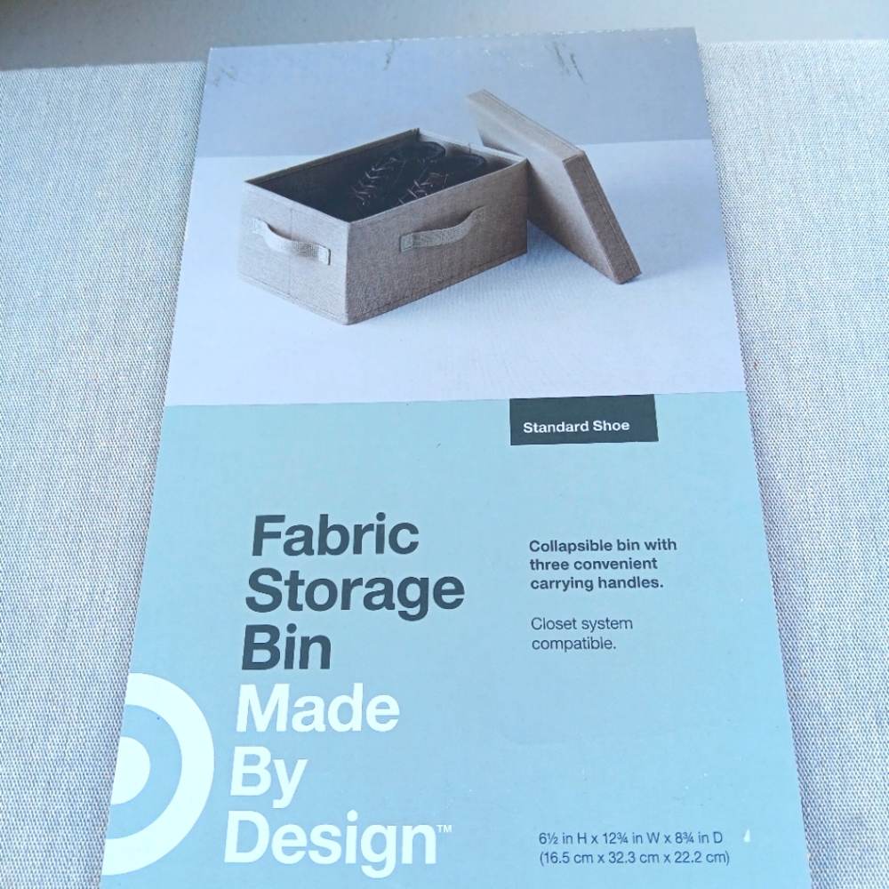 New Fabric Standard Shoe bin with lid